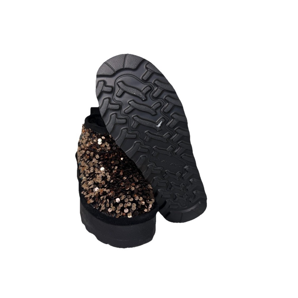 Bearpaw Women's Retro Platform Bootie Sydney Sequin Gold Women's Size 7 No Box - Picture 5 of 6